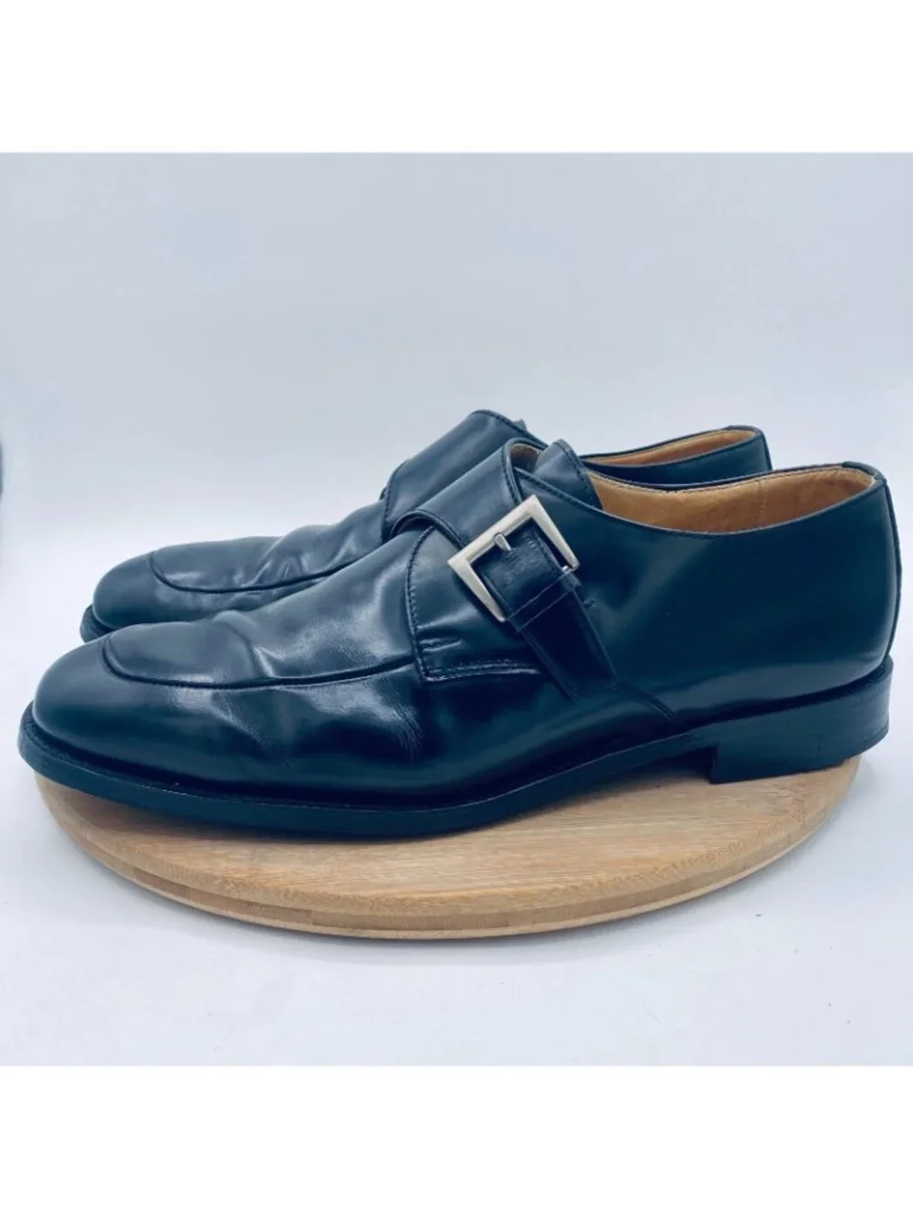 To Boot New York Mens Shoes 12 Black Leather Monk Strap Oxfords Italy